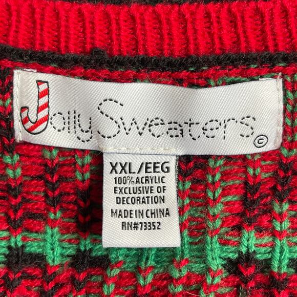 Jolly Sweaters No Drama DUDE LLama Party Animal Ugly Christmas Sweater Size 2XL - Picture 3 of 4
